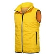 thumbnail image 3 of hgsbede Men's Autumn Winter Zipper Fashion Pure Color Waistcoat Vest Top Coat, 3 of 8