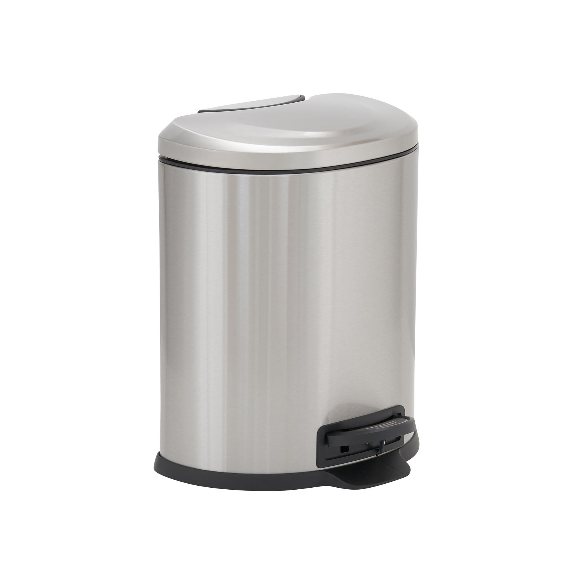 Design Trend 6 Liter / 1.6 Gallon Small Oval Stainless Steel Trash Can