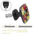 thumbnail image 3 of 4 Pcs Cabinet Handle Drawer Pulls Abstract Doodle Art Knobs with Screws Square Furniture Office Cabinet Knob Decoration, 3 of 7