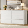 thumbnail image 1 of Cómoda Ancha de 6 Cajones de Madera MDF 120 cm Diseño Moderno sin Tiradores Gran Capacidad para Ropa y Organización Ideal para Dormitorio Sala y Recibidor, 1 of 7