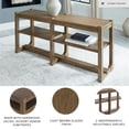thumbnail image 3 of Signature Design by Ashley Cabalynn Farmhouse Sofa Table with 2 Adjustable Shelves, Light Brown, 3 of 6