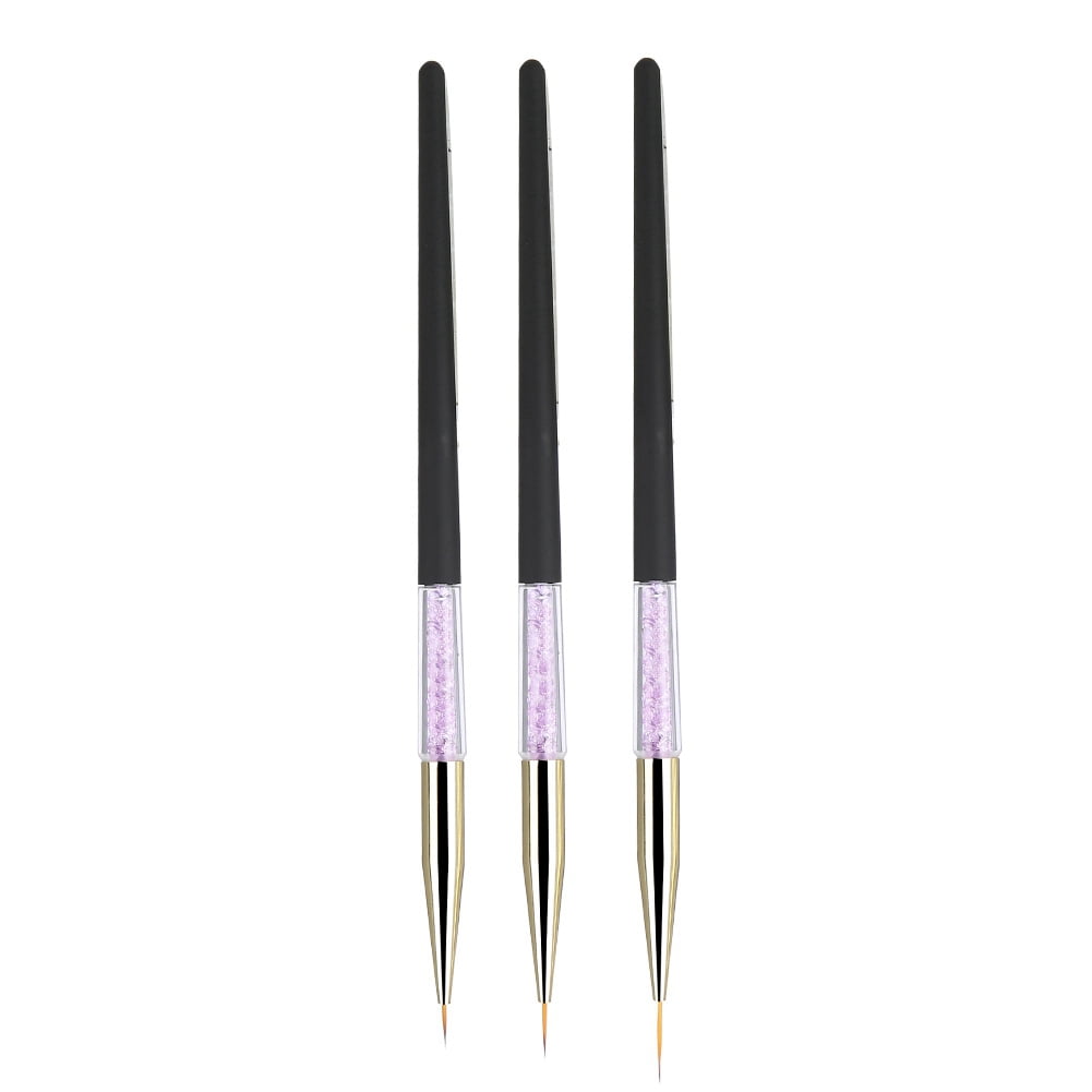 Details about   3Pcs Nail Art Pen Dotting Painting Drawing UV Gel Liner Polish Brush Accessories 
