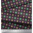 thumbnail image 3 of Soimoi Velvet Fabric Floral Mandala Print Sewing Fabric Yard 58 Inch Wide, 3 of 3