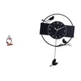 thumbnail image 1 of Estatua de resina,Figura ornamental de resina con estatua de un pensador sentado,Reloj de pared,Reloj de pared colgante con forma de pájaro,de acrílico negro.,Reloj de pared decorativo con, 1 of 8