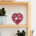 thumbnail image 4 of Heart Shaped Wooden Desktop Organizer Mini Storage Shelf for Home Decorative Indoor Shelf Display, 4 of 5