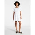 thumbnail image 3 of Time and Tru Women's Tiered Cotton Mini Dress with Flutter Sleeves, Sizes XS-XXXL, 3 of 6
