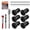 Black, variant on 39 Pcs Cable Routing Kit Cable Installation Kit Mounting Accessories Including 6 Grommet 3 Drill Bit and 30 Wall Clamp