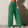 thumbnail image 4 of BRDFRL Flare Sweatpants Women Baggy Wide Leg Pants Casual Comfy High Waisted Y2k Sweatpants Lightweight Joggers with Pockets Dark Green XL, 4 of 6