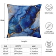 thumbnail image 2 of Multi-Size Linen Sofa Pillow Cover Invisible Zipper Open And Close Strong Use For Sofa Chair Garden Sofa Car Blue And White Gold Marble 20"X20", 2 of 8