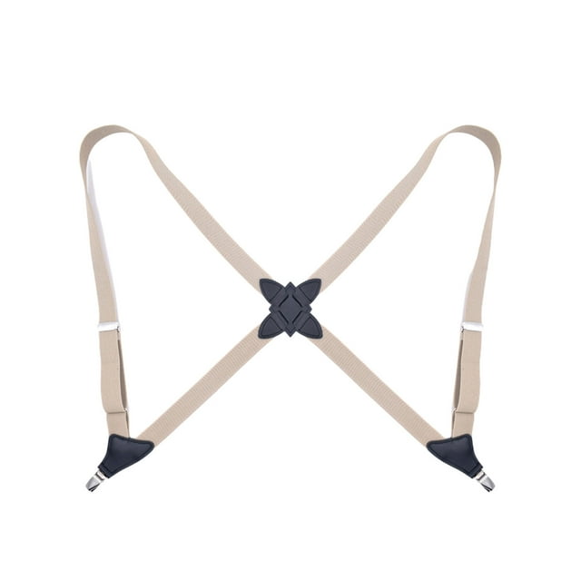Wweixi Nylon And Fashionable Adult Brace With Adjustable Size And Strong Metal Clips Widely Used Pant Belt Beige