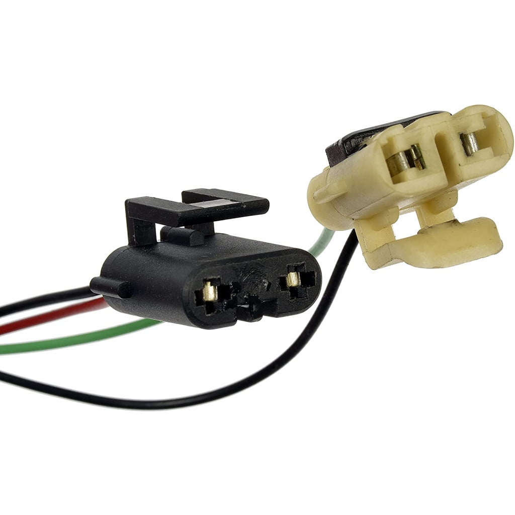 KarParts360 For Dodge Ram 1500 2009 2010 Headlight Jumper Harness | 3 Male Round-Shape Connector | Black Connector | 4 Wires | Black/Red/Green Wire Color | Replacement For 68193062AB