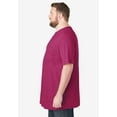 thumbnail image 3 of KingSize Men's Big & Tall Shrink-Less Lightweight Longer-Length Crewneck Pocket T-Shirt, 3 of 5