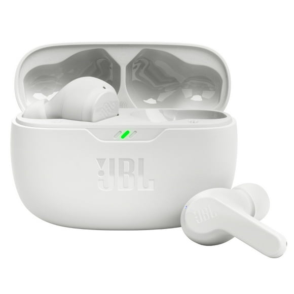 Audifonos JBL Wave Beam Bluetooth Deep Bass 32 Horas IP54 Blanco