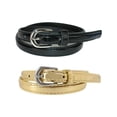 thumbnail image 1 of CTM Ceinture Habillée Skinny pour Enfant (Lot de 2 Couleurs), 1 of 4