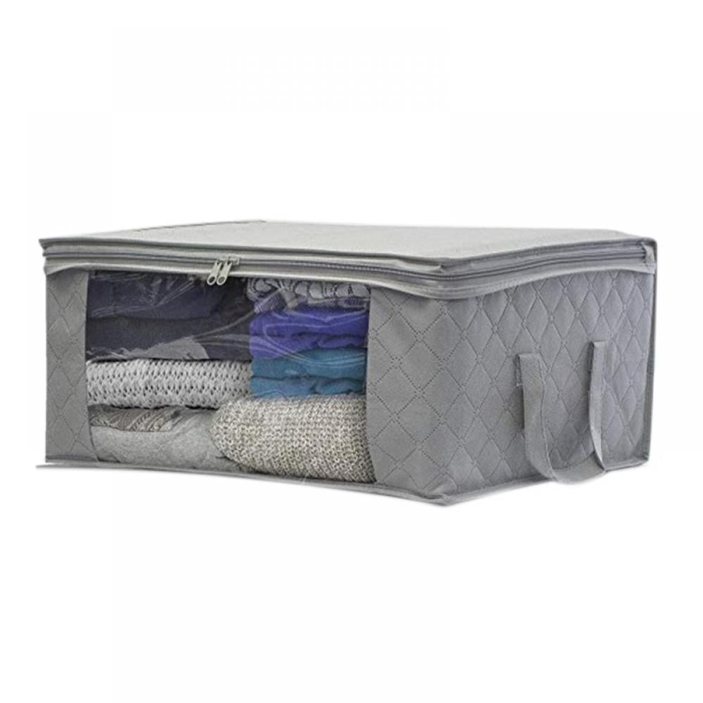 3 Pack Large Clothes & Blankets Under Bed Storage Bag Container Organizer Grey 