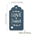 thumbnail image 5 of Inkdotpot Real Silver Foil Love Is Sweet Wedding Tags Favor Hang Paper Tags 100 Pack, 5 of 6