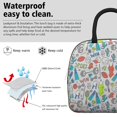 thumbnail image 3 of Womens Colorful Sports Items Pattern Lunch Box for Work,Insulated Lunch Bag for Women,Loncheras Para Mujer,Leakproof Adult Lunch Bag for Work,Beach,Travel,Picnic,Camping, 3 of 7