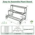 thumbnail image 2 of Gymax 3-Tier Metal Shelf Ladder Shaped Plant Stand Flower Pot Display Rack Organizer, 2 of 10