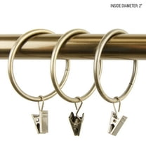 Domovina 2" Curtain Rings with Clips (Set of 10)