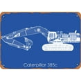 thumbnail image 1 of Metal Signs - Vehicles Blueprints Caterpillar 385c - 16x12 Inches Metal Poster, 1 of 5
