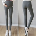 thumbnail image 1 of Leggings para embarazadas, ropa exterior de primavera y verano, pantalones de mujer embarazada de talla grande, pantalones elásticos finos, pantalones de cintura alta para el embarazo, 1 of 6
