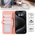 thumbnail image 6 of Ancove for iPhone 14 Wallet Case with Card Holder Kickstand,RFID Blocking PU Leather Shockproof Splicing Color Flip Case Cover for iPhone 14,Pink+Cyan, 6 of 7