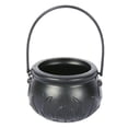 thumbnail image 1 of Cubo de dulces de Halloween, soporte para dulces negros, maceta para adornos de mesa (grande 14cm), 1 of 2