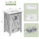 thumbnail image 2 of QinaQin Mueble para baño de 24 pulgadas con lavabo de cerámica, gabinete independiente con puerta de cierre suave y cajón amplio, ideal para organizar y renovar tu baño, 2 of 7