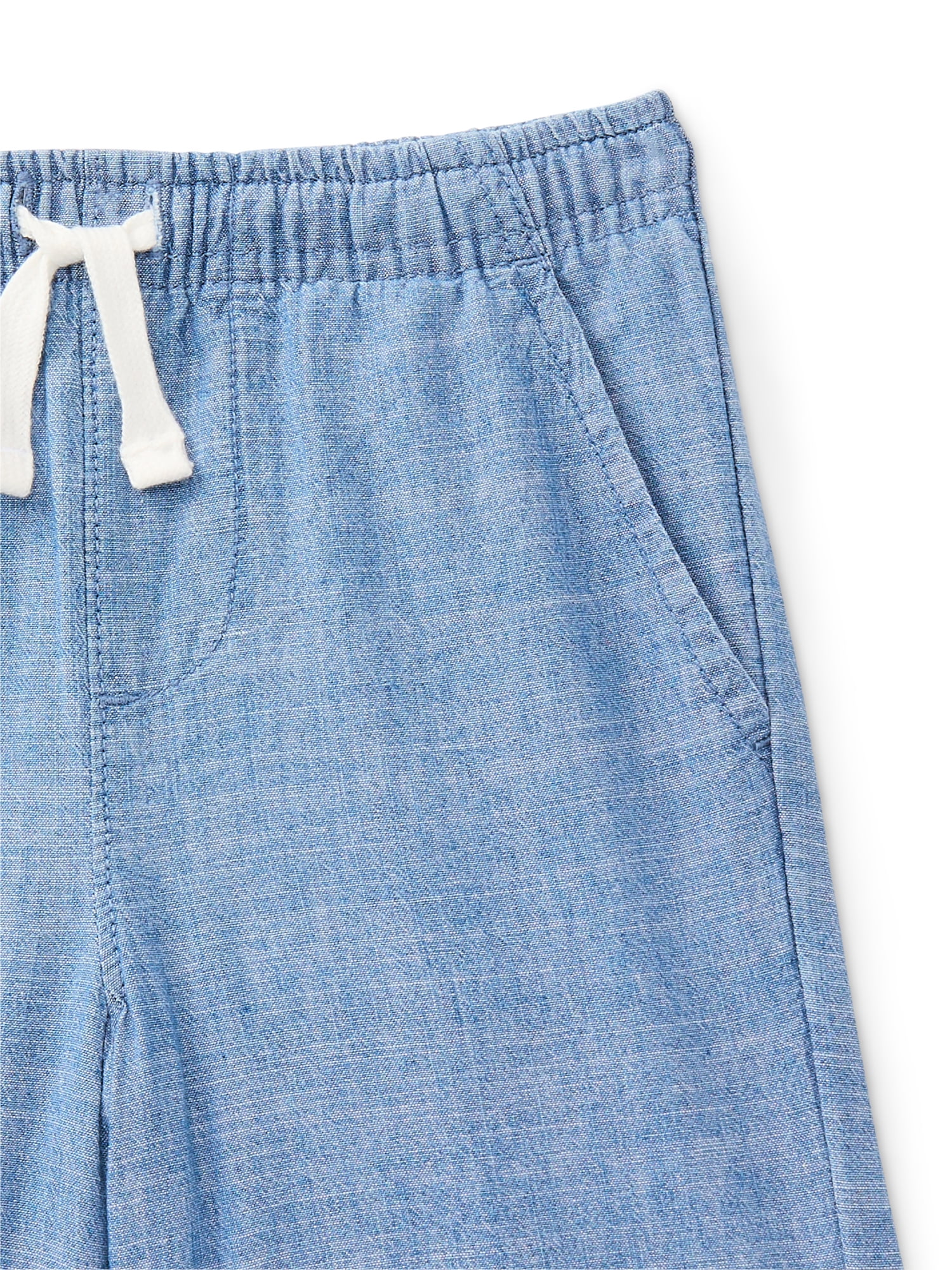 Wonder Nation Toddler Boys Cotton Chambray Twill Shorts, Sizes 18M-5T