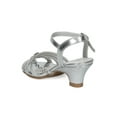 thumbnail image 3 of New Girl Little Angel Daphne-949E Rhinestone Flower Ankle Strap Heel Sandal, 3 of 5
