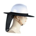 thumbnail image 2 of Sombrero para construcción, parasol transpirable de ala completa, tela de malla de visibilidad para hombre y mujer, para exteriores (negro sin sombrero), 2 of 7