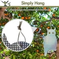 thumbnail image 5 of [4 Packs] Fake Owls Bird Scare Repellent Hanging Device 15.8''x7.8'', IC ICLOVER Reflective Deterrent with Bells Easy Installation & Birds Away Silver, 5 of 8