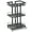 Gray, variant on BarberPub 3 Tier Rolling Utility Cart, Storage Trolley Cart with Metal Frame for Home and Spa
