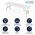 thumbnail image 4 of Table semi pliante Flash Furniture en plastique blanc granite, 4 of 9