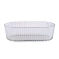 thumbnail image 1 of Cuenco ovalado para servir para el hogar Cuenco transparente reutilizable de PET para aperitivos, cereales, yogur, avena, ensaladas, frutas, blanco transparente, 1 of 10