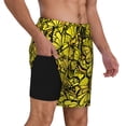 thumbnail image 3 of Daiia Yellow Butterflies Mens Swim Trunks Swim Shorts Quick Dry Swim Shorts with Mesh Lining Pockets-Medium, 3 of 9