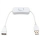 thumbnail image 4 of Cable USB de 28 cm (5 unidades, macho a hembra) con interruptor de encendido/apagado para lámpara USB, ventilador USB, línea de alimentación, color blanco., 4 of 8