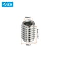 thumbnail image 2 of Unique Bargains Adaptateurs Filetage Manchon Réducteur Écrou M6x1.0 Mâle à M4x0.7 Femelle pour Réparer Insert Écrou Vis Réducteur 8mm 10 Pcs, 2 of 5
