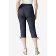 thumbnail image 2 of Roaman's Women's Plus Size Comfort Stretch Lace Up Capri Jean, 2 of 3