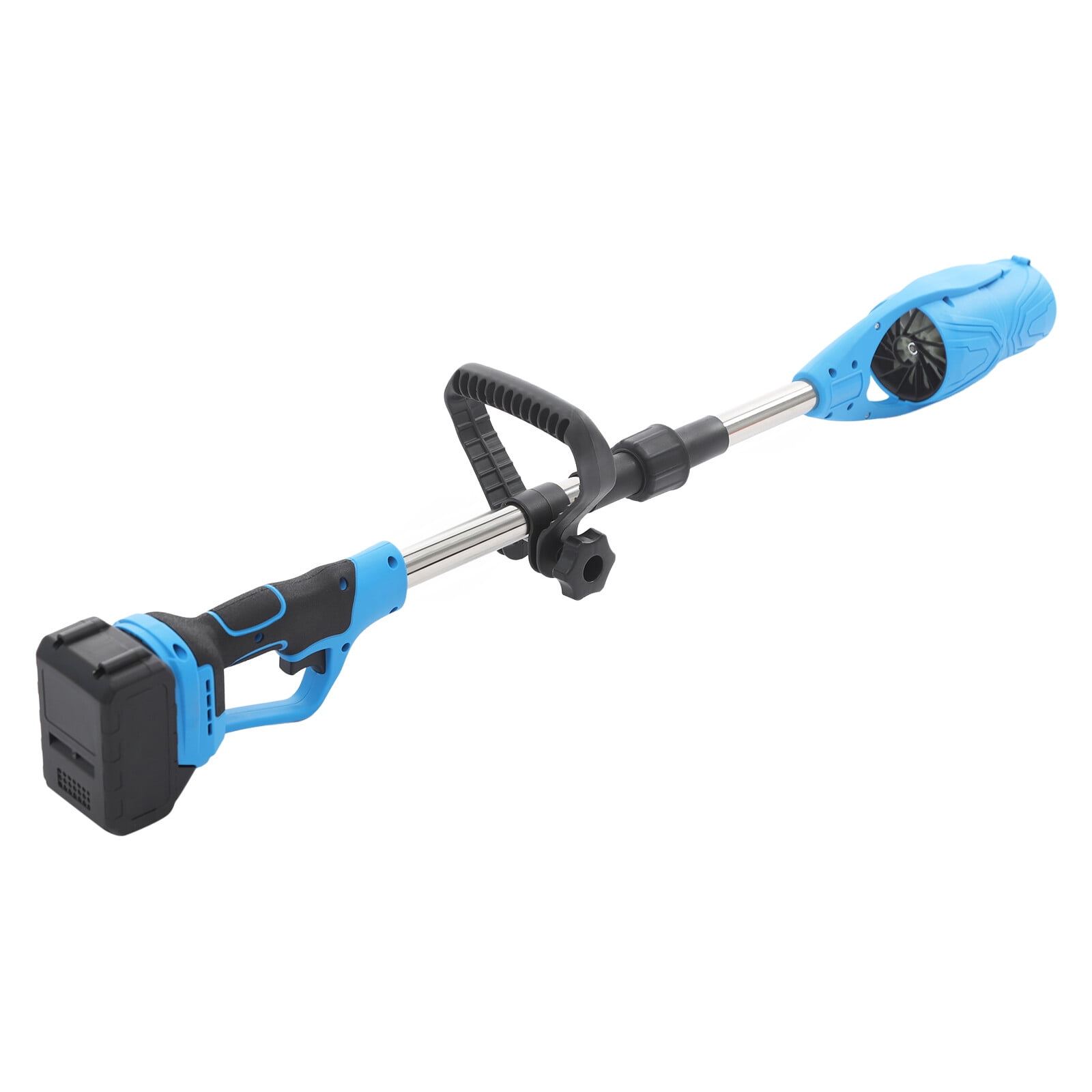 ToppiJoy 400W Leaf Blower Cordless, Lithium Battery Powered Leaf Blower, Electric Handheld Sweeper with Auxiliary Handle, for Lawn Care (Blue+Black)