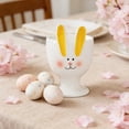 thumbnail image 5 of Easter Ceramic Bunny Ornament with Egg Carrying Recess, Spring Home Decor, Festive Table Centerpiece, Elegant Holiday Gift, Party Prop, 5 of 5