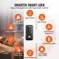 thumbnail image 3 of VEVOR Smart Lock, Keyless Entry Door Lock with Bluetooth App Control, Electronic Keypad, IC Card, Spare Keys, Smart Door Knob Keypad Deadbolt, 3 of 9