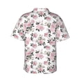 thumbnail image 3 of Goofa Rose Flowers Hawaiian Shirt for Men, Unisex Summer Beach Casual Short Sleeve Button Down Shirts,Aloha Tropical Floral print shirt-Large, 3 of 9
