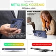 thumbnail image 4 of Galaxy S22 Plus Case, Samsung S22 Plus Case with HD Screen Protector, [Military-Grade] Magnetic Ring Holder Kickstand Shockproof Protective Phone Case for Samsung Galaxy S22 Plus, Blue, 4 of 13