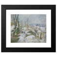 thumbnail image 2 of Camille Pissarro 24x20 Black Modern Framed Museum Art Print Titled - Rabbit Warren at Pontoise, Snow (1879), 2 of 5