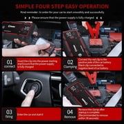 Soulor 3000A Car Jump Starters for 8.0L Gas 4.0L Diesel 12V Lithium Jump Box with Jumper Cables, Dual USB Ports, LED Light