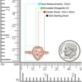 thumbnail image 5 of Pear Teardrop Art Deco Ring Rose Tone Morganite CZ 925 Sterling Silver Size 8, 5 of 7