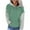 Green, variant on UYISJ Women's Color Block Hoodies Long Sleeve Pullover Hoodie Casual Loose Lightweight Pullover Sweatshirt with Pocket Wine L