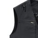 thumbnail image 5 of Camiseta sin mangas con cuello en V para hombre, informal, de color liso, con cuello en V y solapa, sin mangas, fina, para exteriores, con múltiples bolsillos, de poliéster., 5 of 6