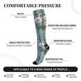 thumbnail image 3 of Socks Calf Pressure Socks Breathable Moisture Absorbent 11.8in×7.9in Full Print Designed For Hiking Walking Sports Turquoise Wood Farmhouse Sunflowers (11) 2 Black-2, 3 of 8